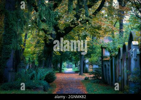 Vecchio cimitero Friedhof Ravensburg e Friburgo Germania Foto Stock