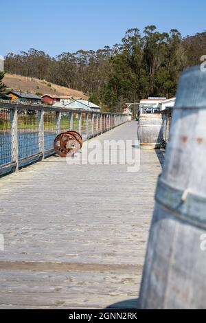 Lago sulla baia di Tomales a Marshall, California Foto Stock
