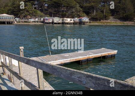 Lago sulla baia di Tomales a Marshall, California Foto Stock