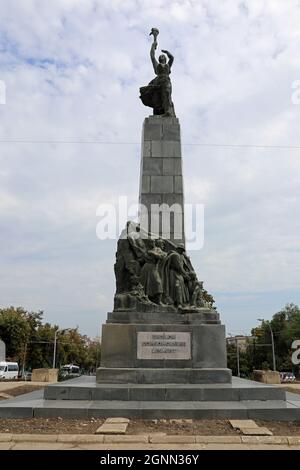 Monumento agli Eroi del Leninista Komsomol a Chisinau in Moldavia Foto Stock