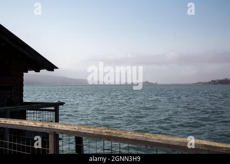 Lago sulla baia di Tomales a Marshall, California Foto Stock