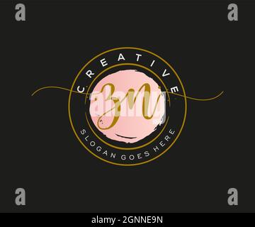 ZN Monogramma di bellezza del logo femminile e design elegante del logo, logo di scrittura a mano della firma iniziale, matrimonio, moda, floreale e botanico con creativo Illustrazione Vettoriale