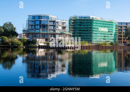 Il Trent Basin Development ha visto da tutta la RiverTrent, Nottingham Nottinghamshire Inghilterra Regno Unito Foto Stock