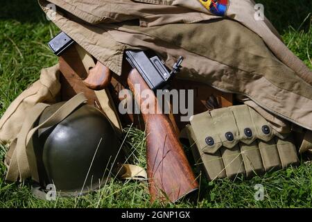 Mitragliatrice americana Thompson. Foto Stock