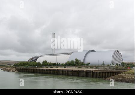 Newhaven state of the art rifiuti di impianti energetici sulle rive del fiume Ouse Foto Stock