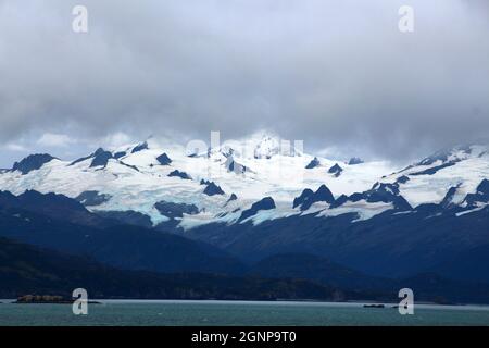 Paesaggio nella baia di Kukat nel parco nazionale di Katmai, Alaska, Stati Uniti Foto Stock