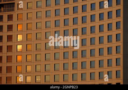 Sezione del rivestimento di un grattacielo a Sydney, Germania, Sydney Foto Stock