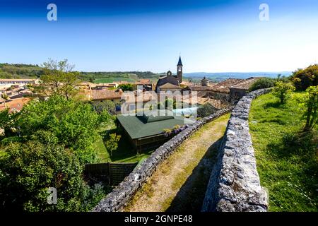 Paesaggio e villaggio Lautrec, Tarn, Francia Foto Stock