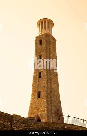 Europa, Lussemburgo, Wiltz, Torre commemorativa 'Nationales Streikdenkmal' che commemora coloro che sono morti durante lo Sciopero generale del 1942 Foto Stock