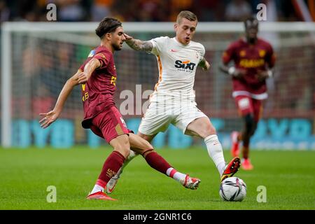 ISTANBUL, TURCHIA - SETTEMBRE 26: Durante la Super Lig Match tra Galatasaray e Goztepe al Turk Telekom Stadium il 26 Settembre 2021 a Istanbul, Turchia (Foto di Orange Pictures) Foto Stock