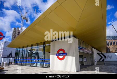 27 settembre 2021. Battersea Power Station, una nuova filiale della rete metropolitana Northern Line di Londra dalla stazione di Kennington Foto Stock