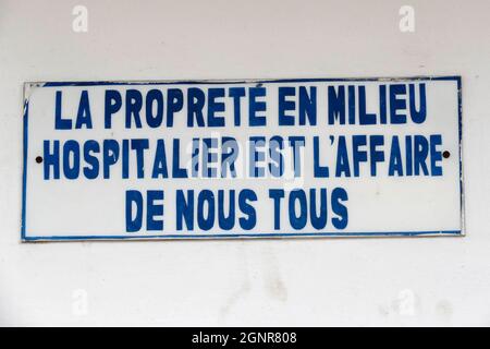 Ospedale africano. Reparto pediatrico. Benin. Foto Stock