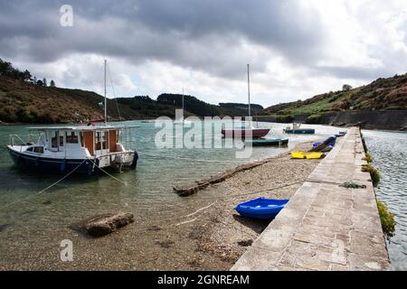 Nel porto di le Palais a Belle-Isle en Mer e dintorni Foto Stock