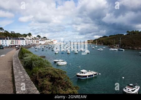 Nel porto di le Palais a Belle-Isle en Mer e dintorni Foto Stock