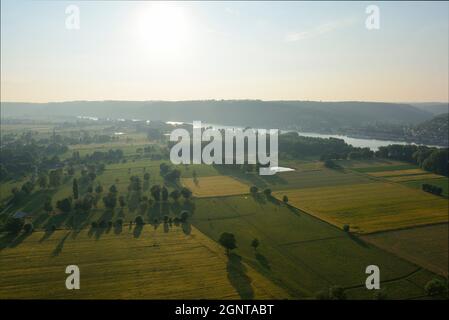 Francia, Seine-Maritime (76), Caudebec-en-Caux, paysage (vue aérienne) // Francia, Seine Maritime, Caudebec en Caux, paesaggio (vista aerea) Foto Stock