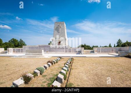 Canakkale, Turchia - Settembre 2021: Lone Pine ANZAC Memorial presso i campi di battaglia di Gallipoli in Turchia. Foto Stock