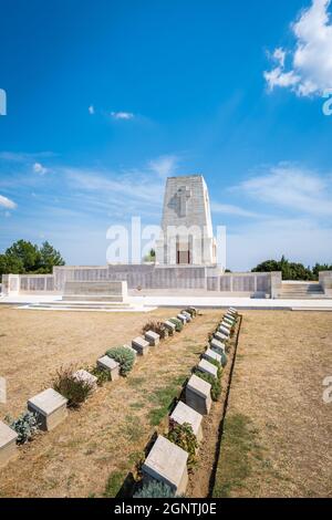 Canakkale, Turchia - Settembre 2021: Lone Pine ANZAC Memorial presso i campi di battaglia di Gallipoli in Turchia. Foto Stock