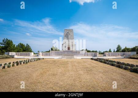 Canakkale, Turchia - Settembre 2021: Lone Pine ANZAC Memorial presso i campi di battaglia di Gallipoli in Turchia. Foto Stock