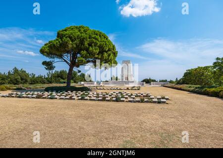 Canakkale, Turchia - Settembre 2021: Lone Pine ANZAC Memorial presso i campi di battaglia di Gallipoli in Turchia. Foto Stock