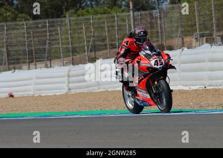 WSBK 2021 Superbike, 2° gara #45Scott Redding in gara Foto Stock