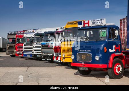 Griffin Gathering, Ipswich 2014 Scania, veicoli HGV d'epoca Foto Stock