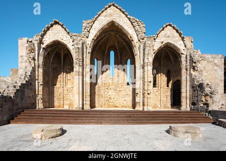 Vergine Maria della Chiesa di Burgh nell'isola di Rodos Foto Stock