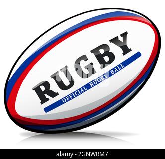 Illustrazione isolata della palla di rugby vettoriale Illustrazione Vettoriale