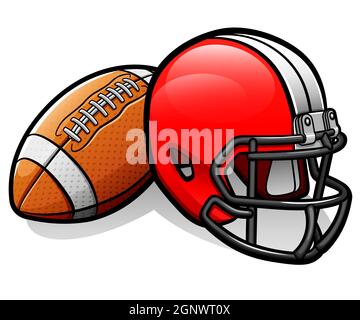 Vector american football equipment design Illustrazione Vettoriale