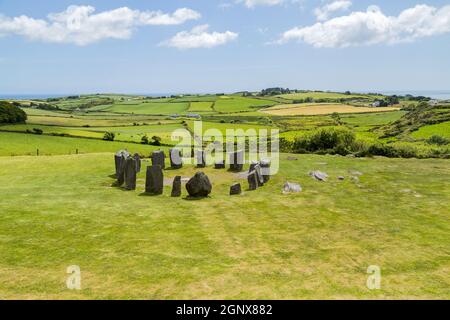 Rovine di Dromberg Stone Circle, Irlanda Foto Stock