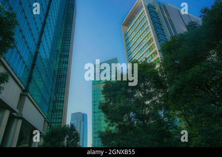 Immagine grattacieli di Roppongi 1-chome. Luogo di tiro: Area metropolitana di Tokyo Foto Stock