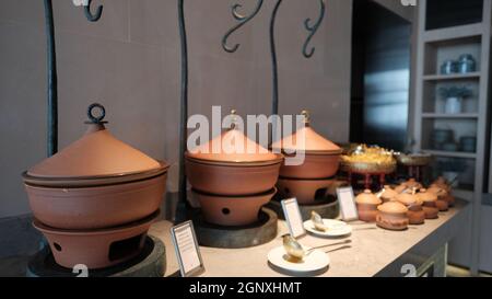 Pranzo a buffet a mezzogiorno all'Hilton Hotel Pattaya Thailandia Foto Stock