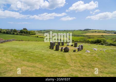 Rovine di Dromberg Stone Circle, Irlanda Foto Stock