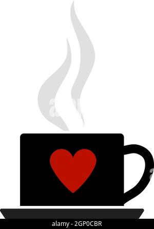 San Valentino caffè icona Illustrazione Vettoriale