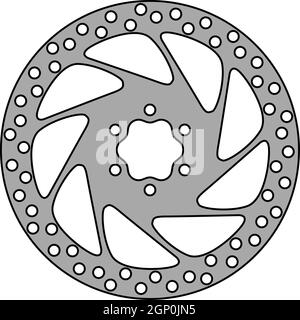 Icona disco freno bici Illustrazione Vettoriale