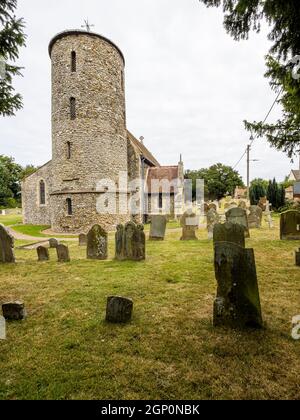 St Mary's Church a Burnham Deepdale, Norfolk, Inghilterra Foto Stock