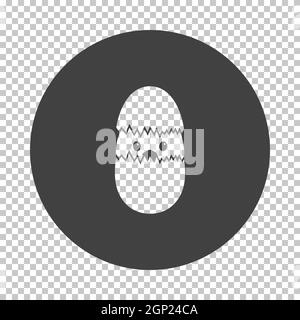 Pollo di Pasqua in uovo icona Illustrazione Vettoriale