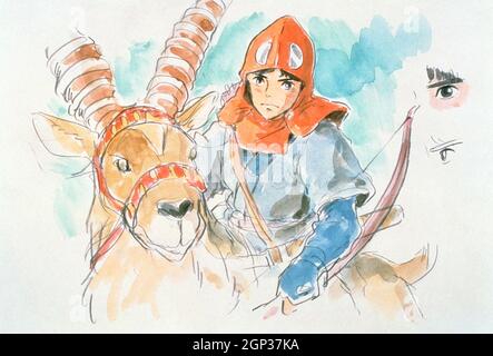 La principessa Mononoke (1997) - Titolo originale: Mononoke Hime-, diretto  da Hayao Miyazaki. Credito: MIRAMAX / Album Foto stock - Alamy