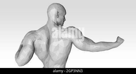 VR Fitness gioco di esercizio come sfondo divertente Foto Stock