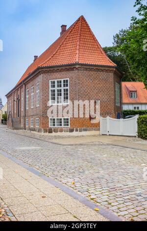 Vecchia casa nel centro storico di Viborg, Danimarca Foto Stock