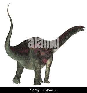 Diamantinasaurus era un erbivoro sauropod dinosaur che ha vissuto in Australia durante il Cretacico. Foto Stock