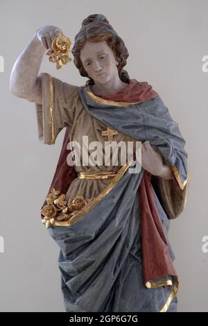 Santa Elisabetta di Ungheria noto anche come Santa Elisabetta di Turingia, del convento delle Suore della Santa Croce a Gemunden, Germania Foto Stock