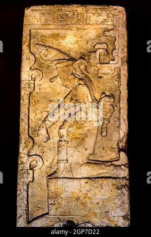 Stele, Museo Nazionale di Archeologia ed Etnologia, Città del Guatemala, Guatemala Foto Stock