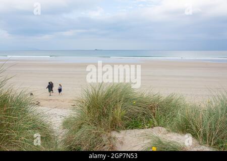 Spiaggia di Banna e dune di sabbia, Ardfert, Contea di Kerry, Repubblica d'Irlanda Foto Stock