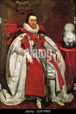 GIACOMO VI ed io (1566-1625) dipinte da Daniel Mitens nel 1621 Foto Stock