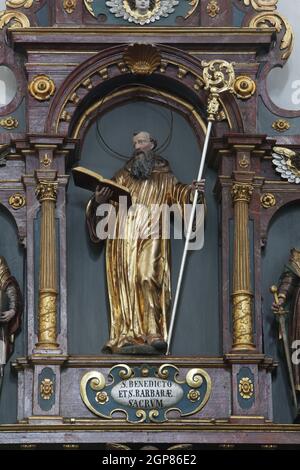 San Benedetto, Basilica di San Vito a Ellwangen, Germania Foto Stock