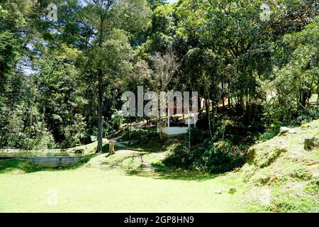 MEDELLIN, COLOMBIA - 21 luglio 2019: Primo piano del parco pubblico di Arvi a Medellin, Colombia Foto Stock