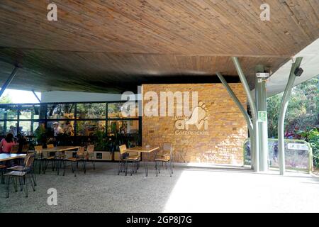 MEDELLIN, COLOMBIA - 21 luglio 2019: Un primo piano del ristorante del parco pubblico Arvi nella città di Medellin, Colombia Foto Stock