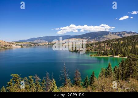 Kalamalka Lake Provincial Park and Protected Area è un parco provinciale di Coldstream, British Columbia, Canada. Foto Stock