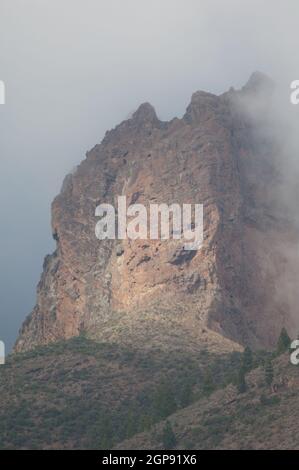 Chirimique Risco. Il Nublo Parco Rurale. Tejeda. Gran Canaria. Isole Canarie. Spagna. Foto Stock