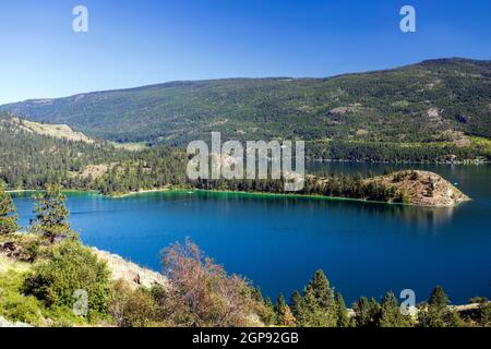 Kalamalka Lake Provincial Park and Protected Area è un parco provinciale di Coldstream, British Columbia, Canada. Foto Stock